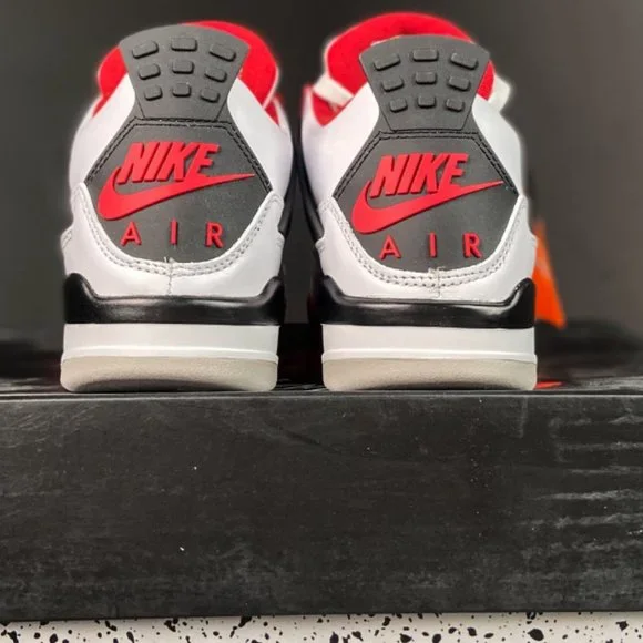 Size 11 Jordan 4 Retro white cement basketball shoes